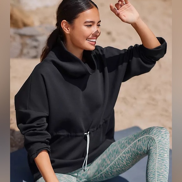 Varley Barton sweatshirt black drawstring xs - Picture 2 of 3